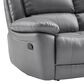 Furniture of America Glarus Manual Recliner Sofa and Loveseat Set in Dark Gray, , large