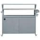 HOMLUX 53" Outdoor Kitchen Island in Grey Blue and Stainless Steel, , large