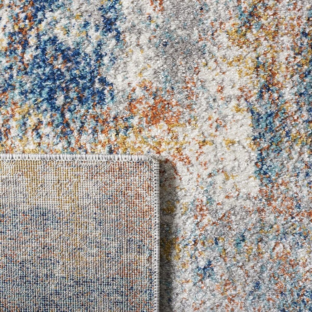 Safavieh Aston  6&#39;7&quot; Square Navy and Gold Area Rug, , large