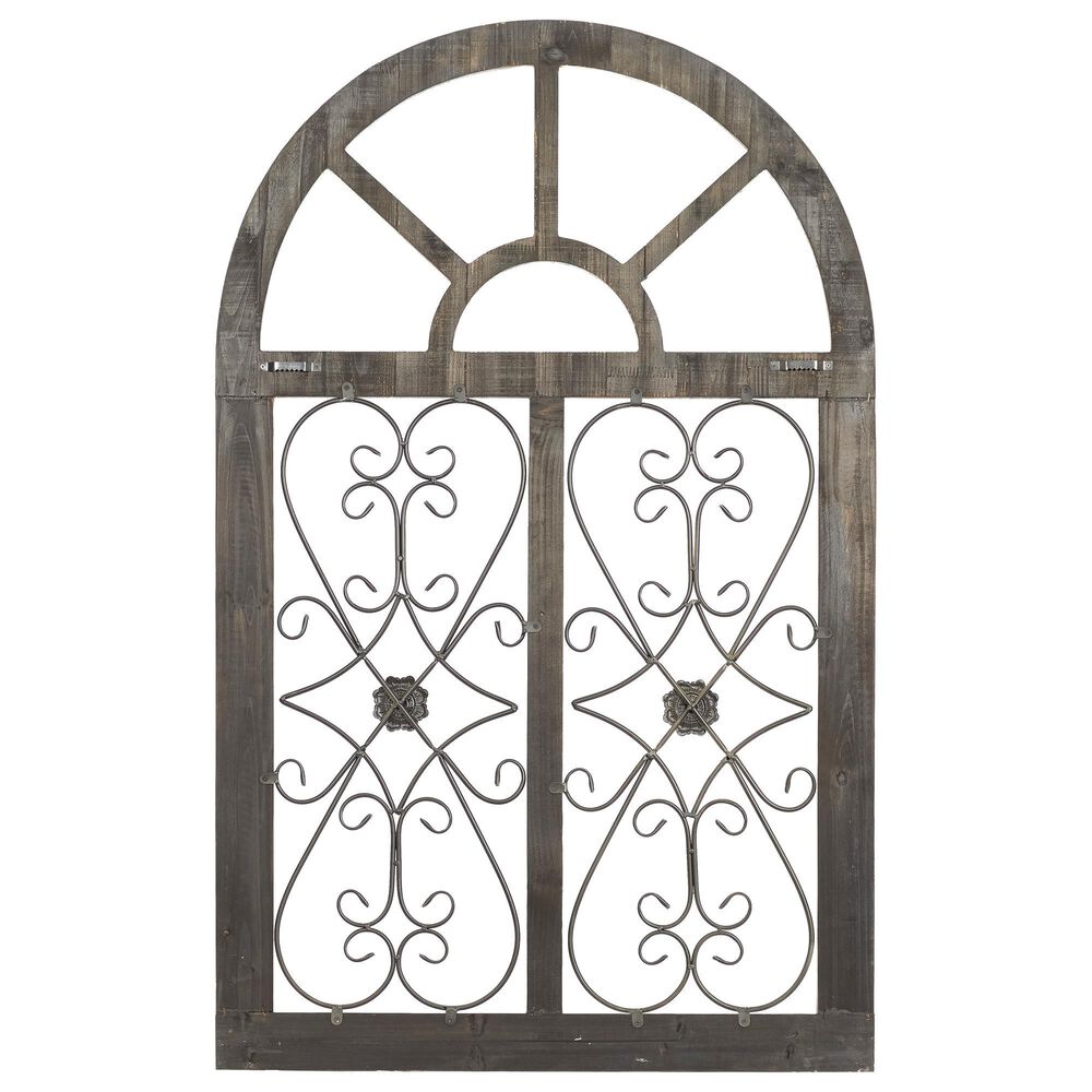 Maple and Jade 45&quot; x 28&quot; Wall Decor in Distressed White and Brown, , large