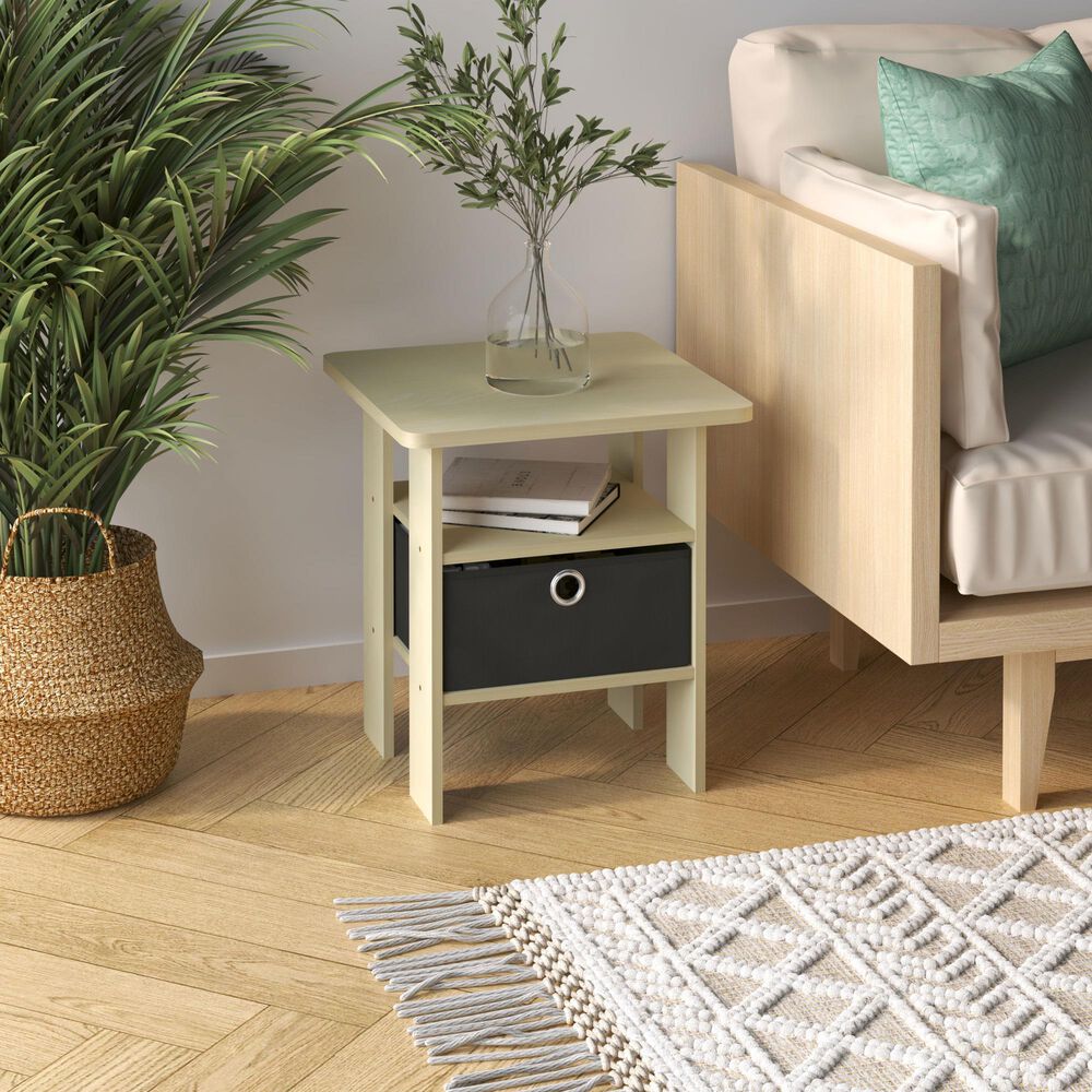 HOMLUX 1-Drawer End Table in Steam Beech, , large