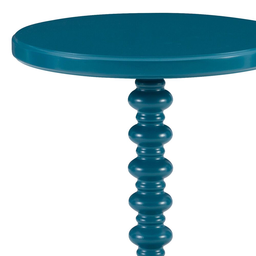 Linon Home Decor Aurora Round Side Table in Teal, , large