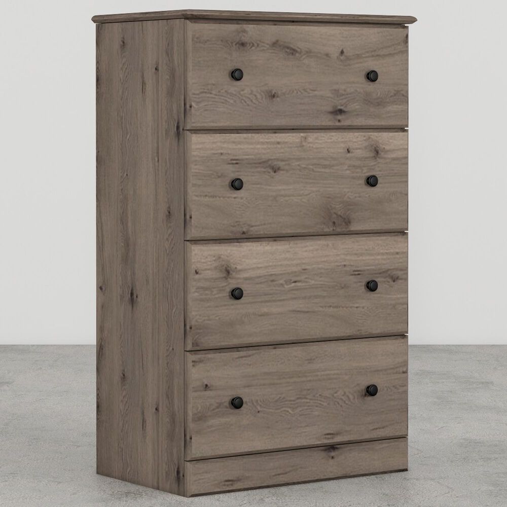 Lemoore Essentials 26" 4-Drawer Chest in Weathered Gray Ash, , large