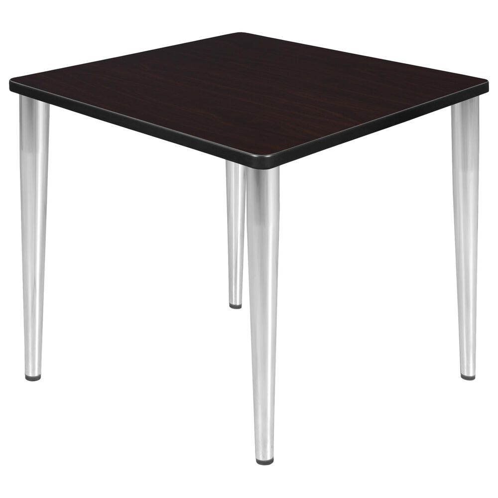 Regency Global Sourcing Kahlo 30" Leg Table in Mocha Walnut/Chrome, , large