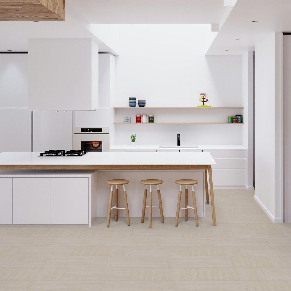 Fuzion SmartDrop Travertine 12&quot; x 24&quot; Luxury Vinyl Tile, , large