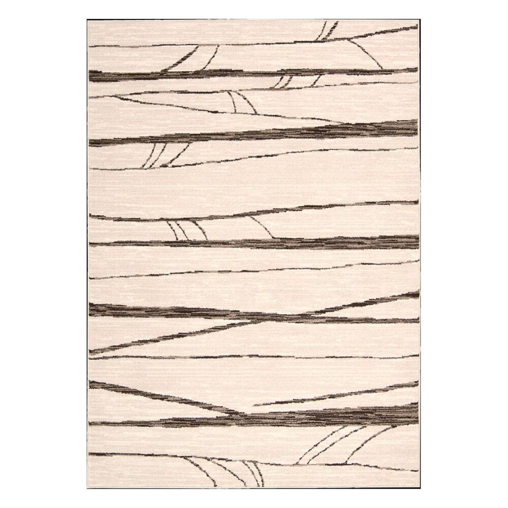 Nourison Glistening Nights MA512 3'9" x 5'9" Ivory Area Rug, , large