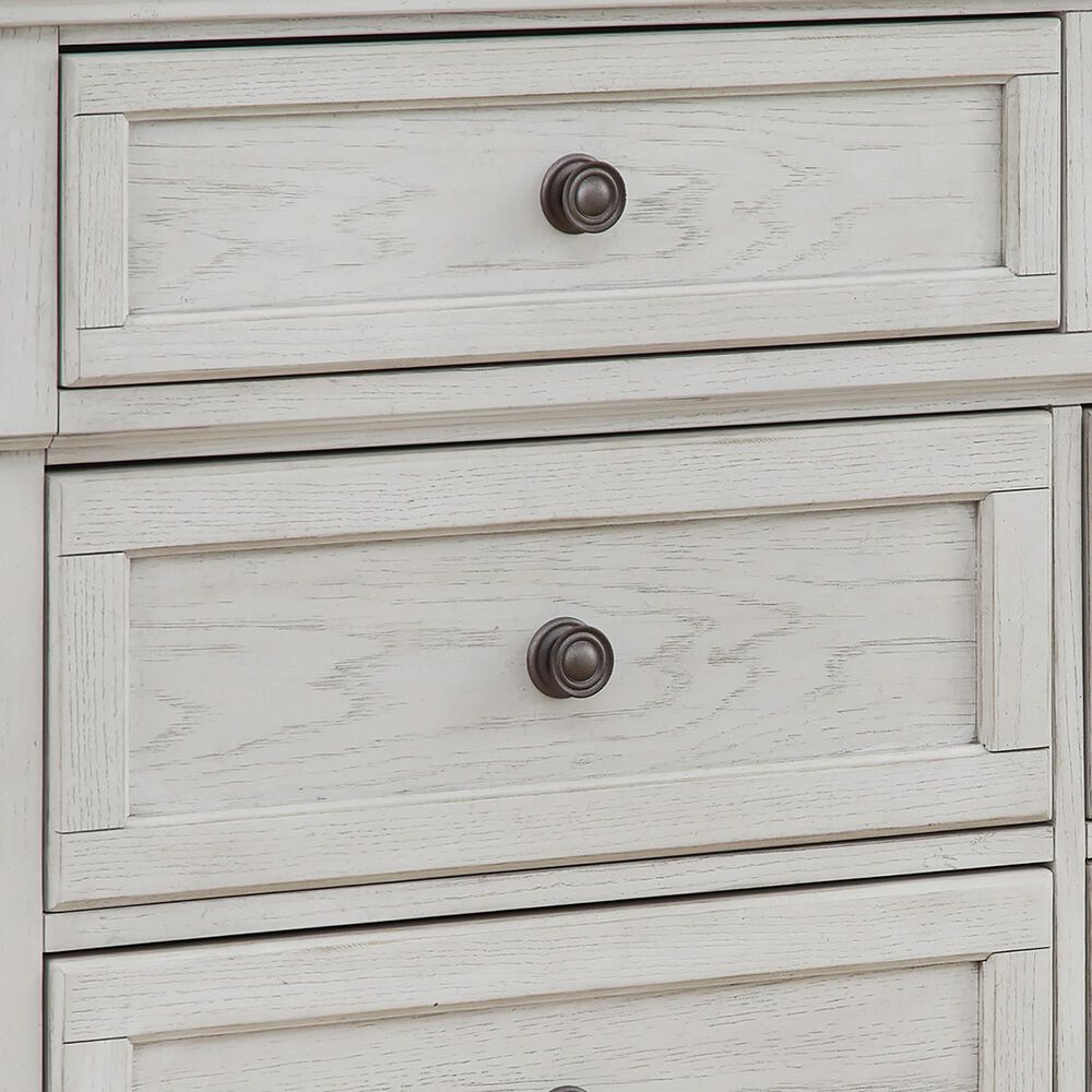 Ashley Robbinsdale 4-Piece Full Storage Bedroom Set in Antique White, , large