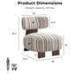 Furniture of America Carson Accent Chair in Malted Linen Stripe, , large