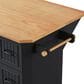 HOMLUX 56" Kitchen Island with Drop Leaf in Black, , large