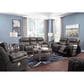 Ashley Erlangen Power Reclining Sofa with Adjustable Headrest in Midnight, , large
