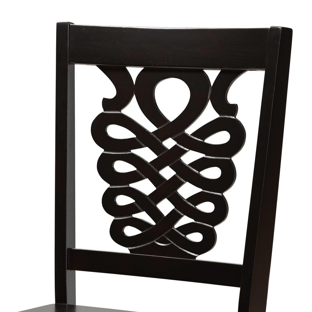 Baxton Studio Gervais Side Chair in Dark Brown (Set of 2), , large