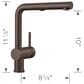 Blanco Linus 1.5 GPM Low-Arc Pull-Out Kitchen Faucet in Cafe, , large