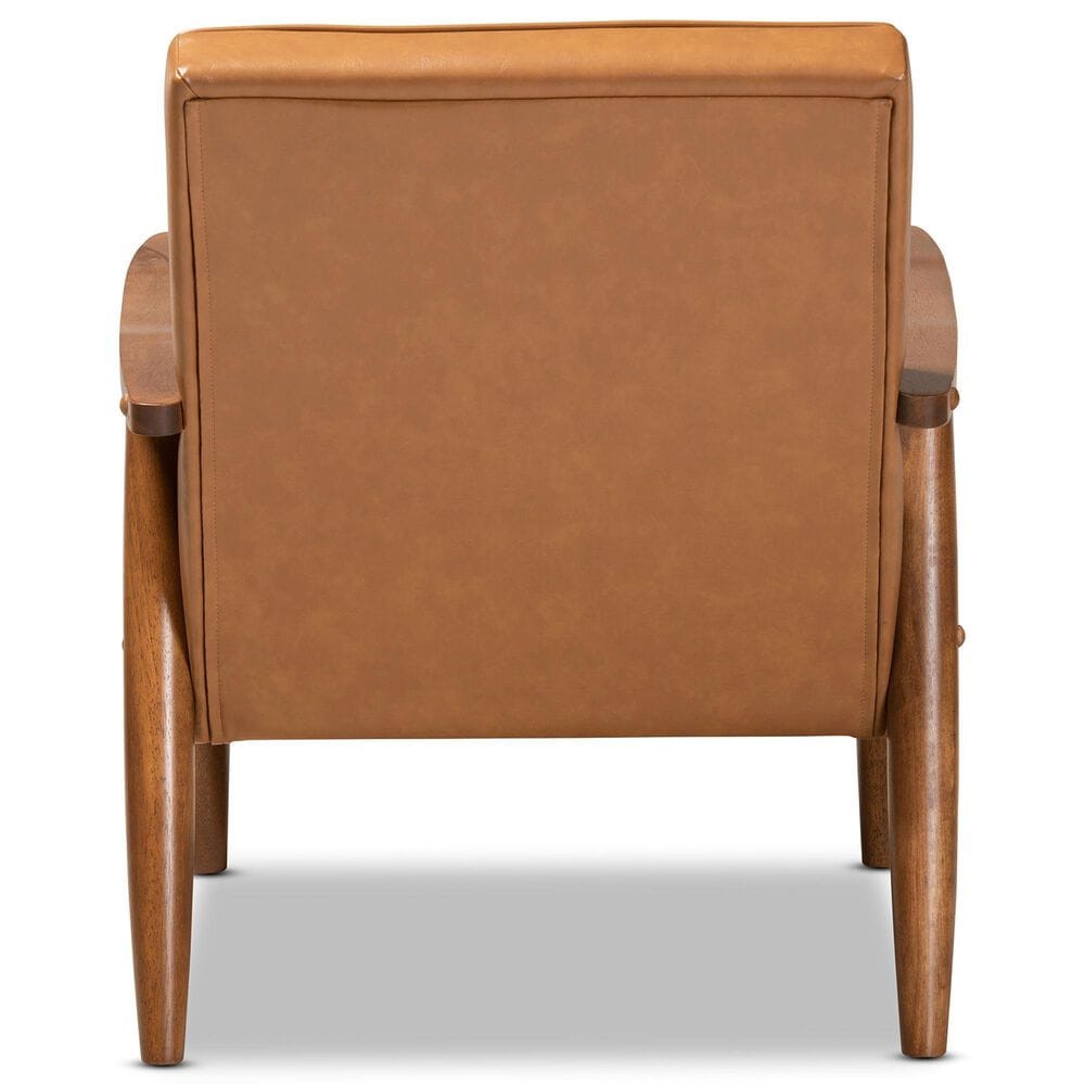 Baxton Studio Sorrento Lounge Chair in Tan, , large