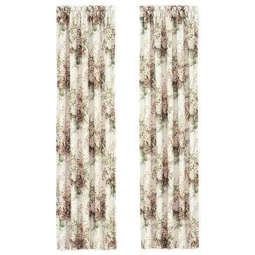 Royal Court Estelle 84" x 41" Window Panel Pair in Coral, Rose and Cream, , large