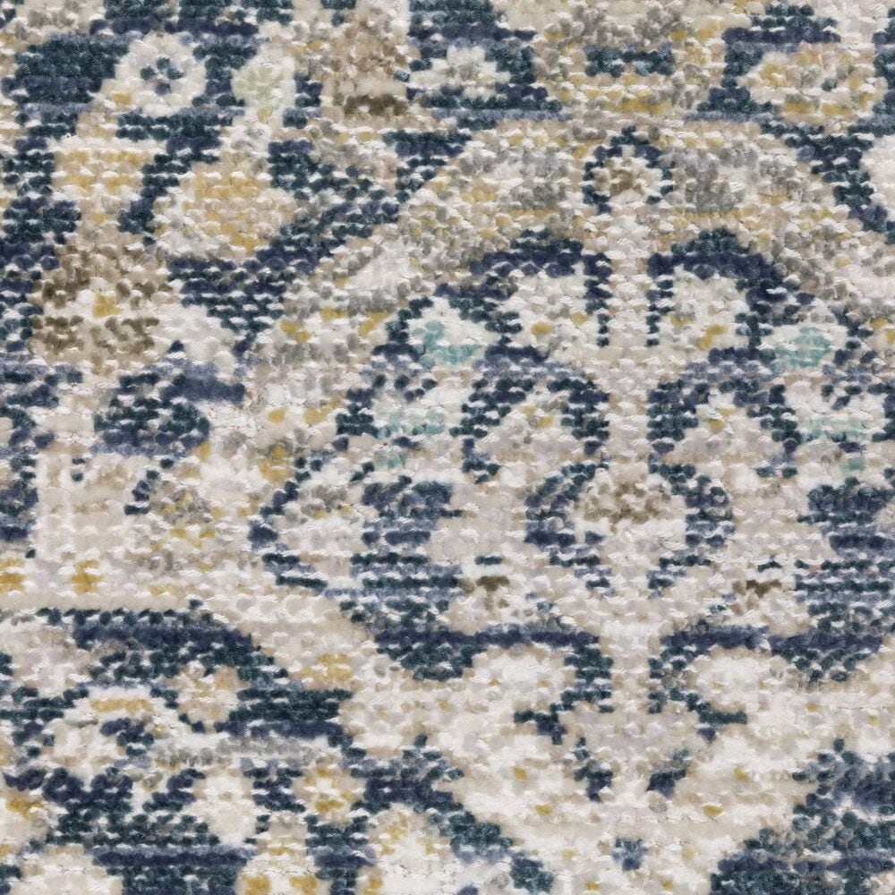 ROW by Oriental Weavers Cavett CAV06 Blue and Gold 9'10" x 13' Area Rug, , large