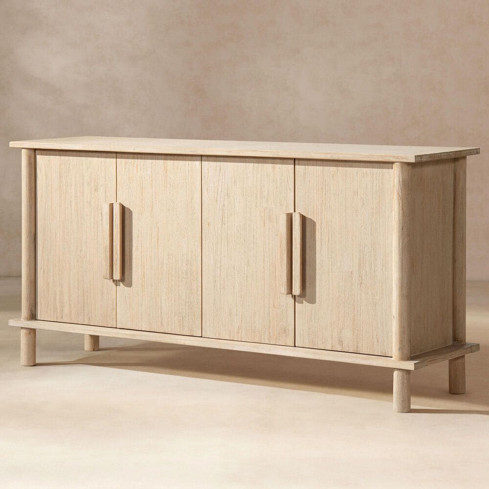 Jennifer Taylor Home Milo 4-Door Sideboard in Light Natural Cerused, , large