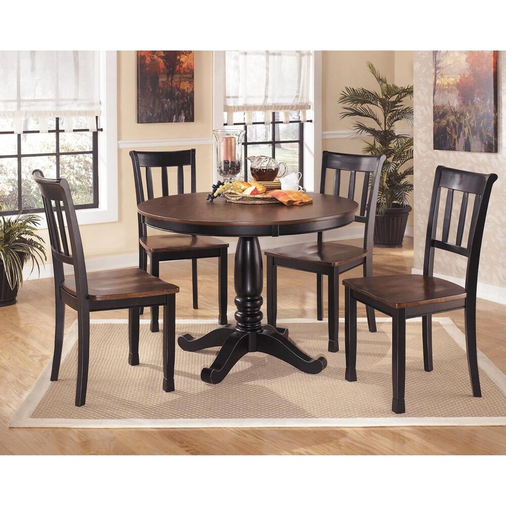 Ashley Owingsville Dining Side Chair in Black and Brown &#40;Set of 2&#41;, , large