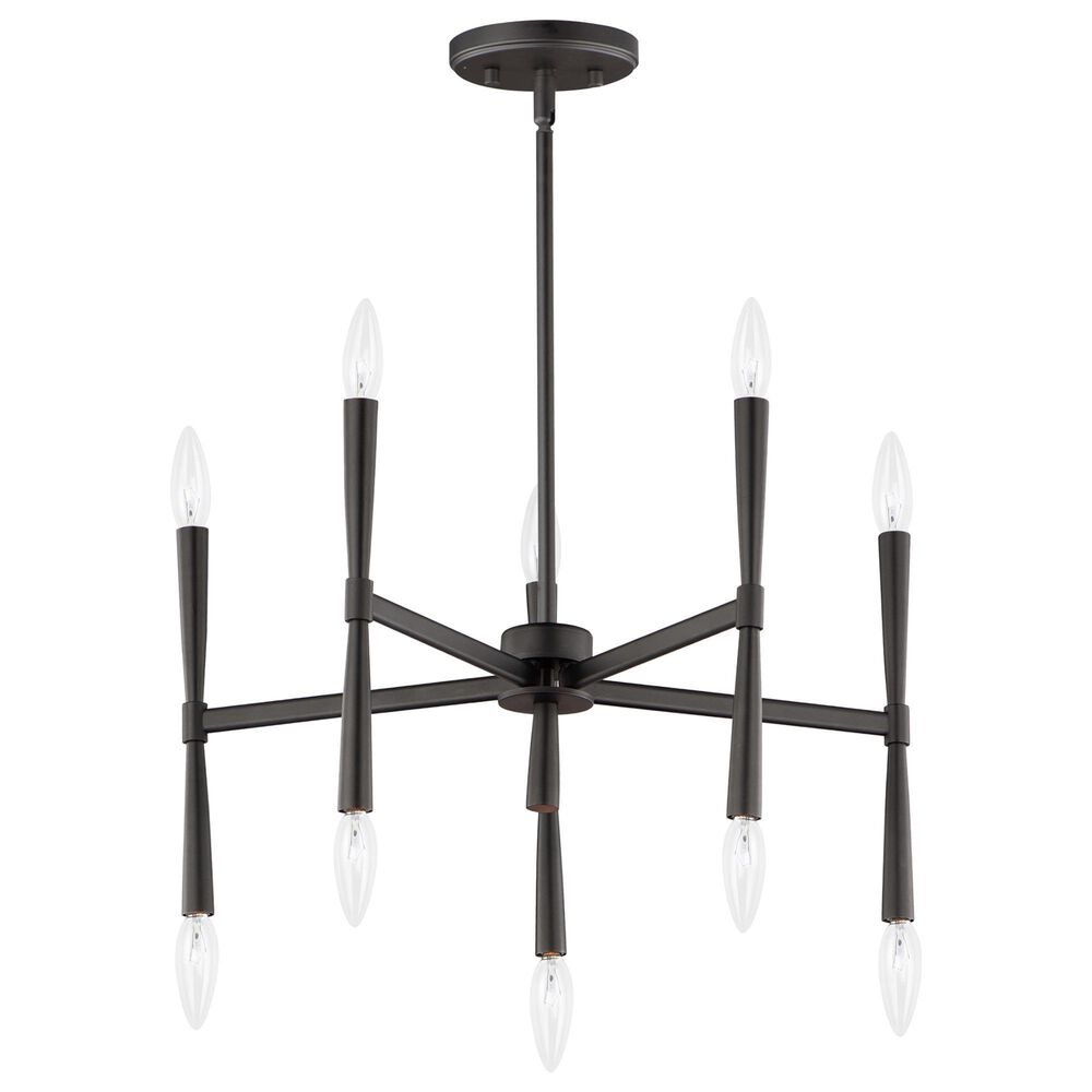 Maxim Lighting Rome 10-Light Chandelier in Matte Black, , large