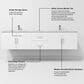 Lexora Home Geneva 80" Double Bathroom Vanity in Glossy White with 2 cm White Carrara Marble Top and Rectangular Sinks, , large