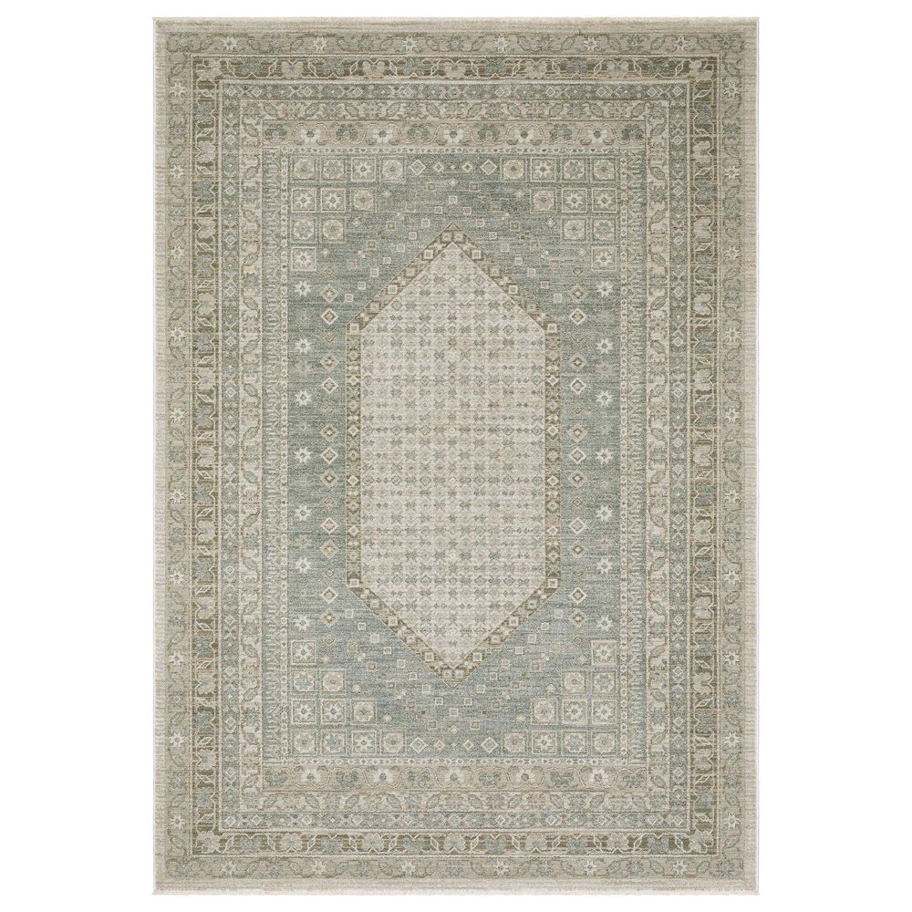 Oriental Weavers Keaton KEA08 Beige and Green 2"3" x 7"6" Runner, , large