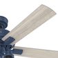 Hunter Hartland 52" Ceiling Fan with LED Lights in Indigo Blue, , large