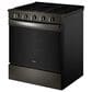 Whirlpool 2-Piece Kitchen Package with Black Stainless 5 Cu. Ft. Smart Gas Range and Fingerprint Resistant Stainless Steel 1.1 Cu. Ft. Flush Mount Microwave, , large