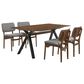 Blue River Laredo and Lima 5-Piece Dining Set in Walnut and Black, , large