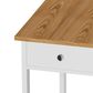 Timberlake Lavish Home Storage Side Table in White/Honey Oak, , large