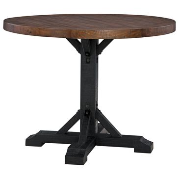 Ashley Valebeck Counter Height Dining Table in Rustic Black and Brown - Table Only, , large