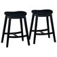 Linon Home Decor Culver Counter Stool with Black Cushion in Black (Set of 2), , large