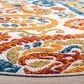 Safavieh Cabana 4" Round Cream and Navy Indoor/Outdoor Area Performance Rug, , large