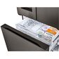 LG 26 cu. Ft 3 Door French Door, Counter Depth with Ice and Water In Printproof Black Stainless Steel, , large