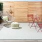 Nourison Courtyard Ivory and Aqua 8" x 10" Indoor/Outdoor Area Rug, , large