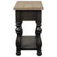 Riverside Furniture Barrington 1-Drawer Side Table in Antique Oak and Matte Black, , large
