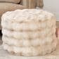 Jaxx Raven Round Accent Pouf in Phantom Cream, , large