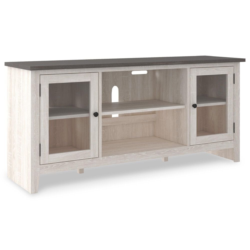 Ashley Dorrinson 60&quot; TV Stand in Gray and Antique White, , large