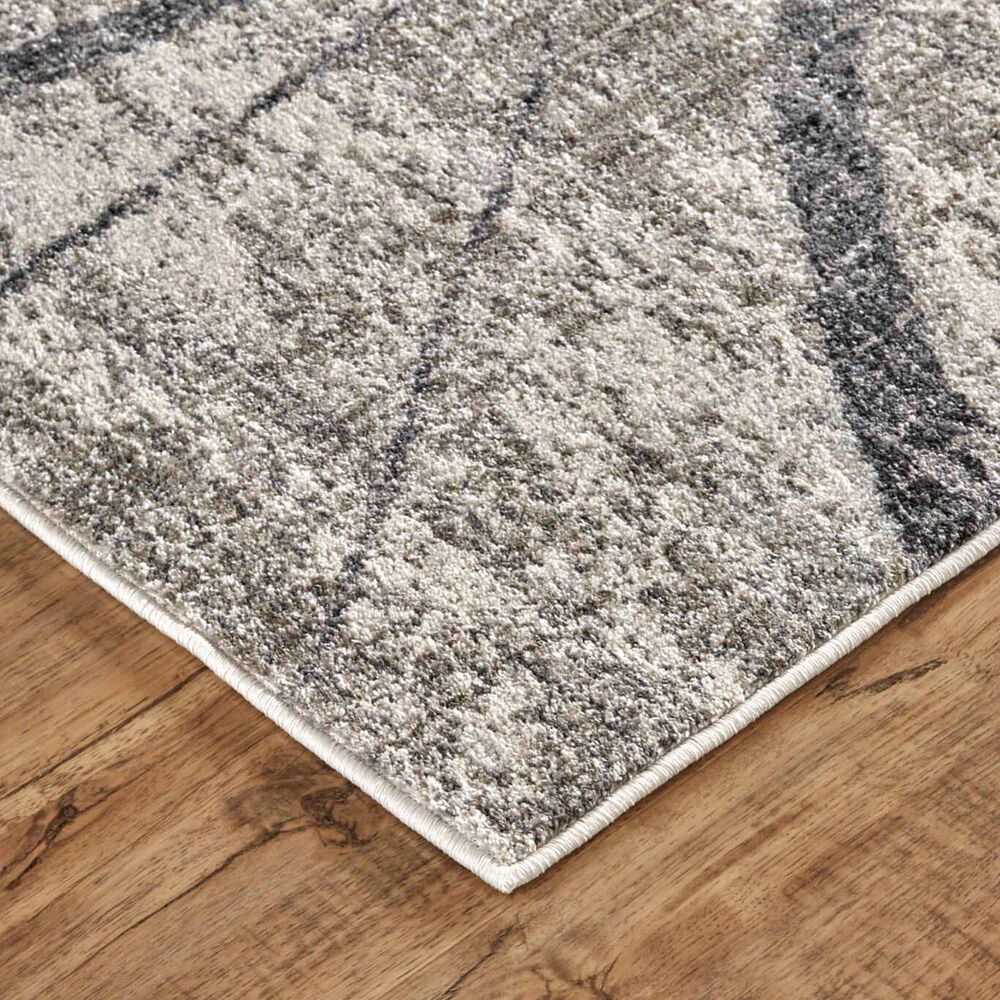 Feizy Kano 5&#39;3&quot; x 7&#39;6&quot; Charcoal and Gray Area Rug, , large