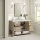 James Martin Vanities Breckenridge 48" Single Vanity in Whitewashed Oak with 3 cm Ethereal Noctis Quartz Top, , large