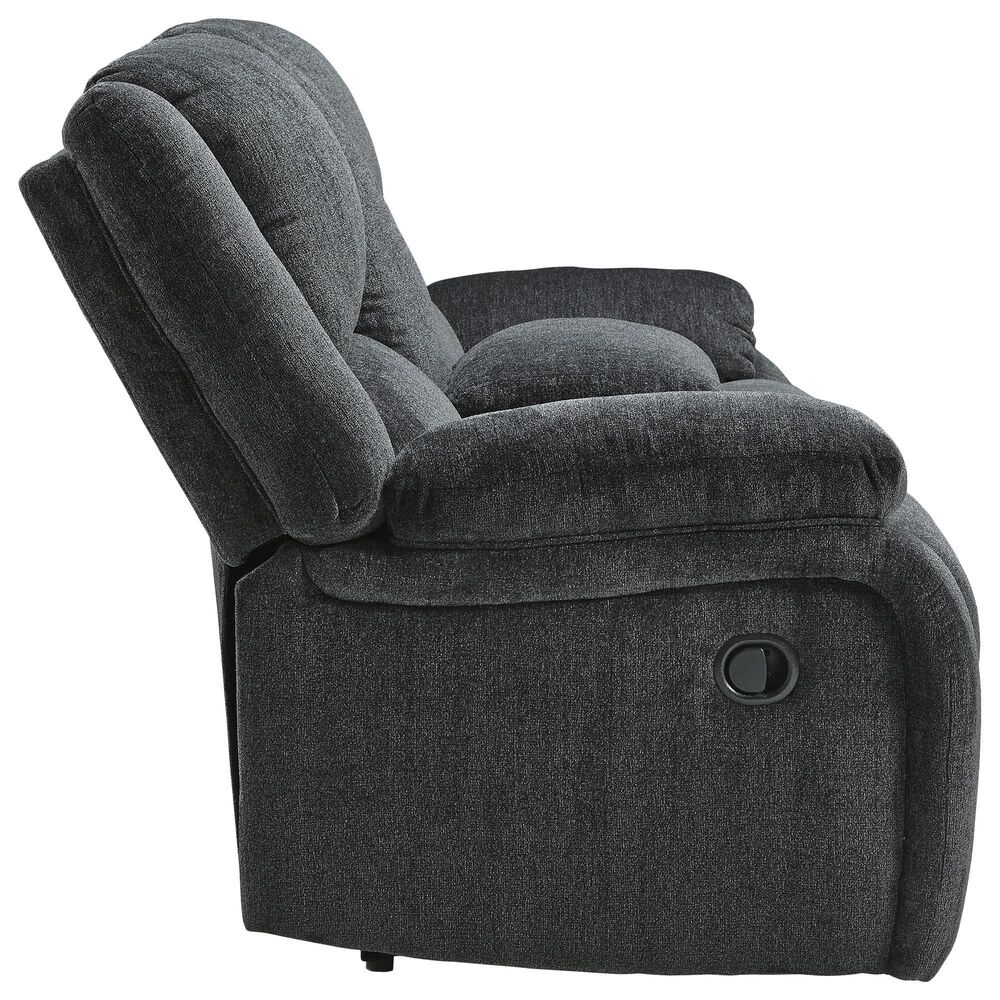 Ashley Draycoll Manual Reclining Sofa and Loveseat Set in Slate, , large