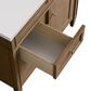 James Martin Brittany 36" Single Bathroom Vanity in Pecan with 3 cm White Zeus Silestone Top and Rectangular Sink, , large