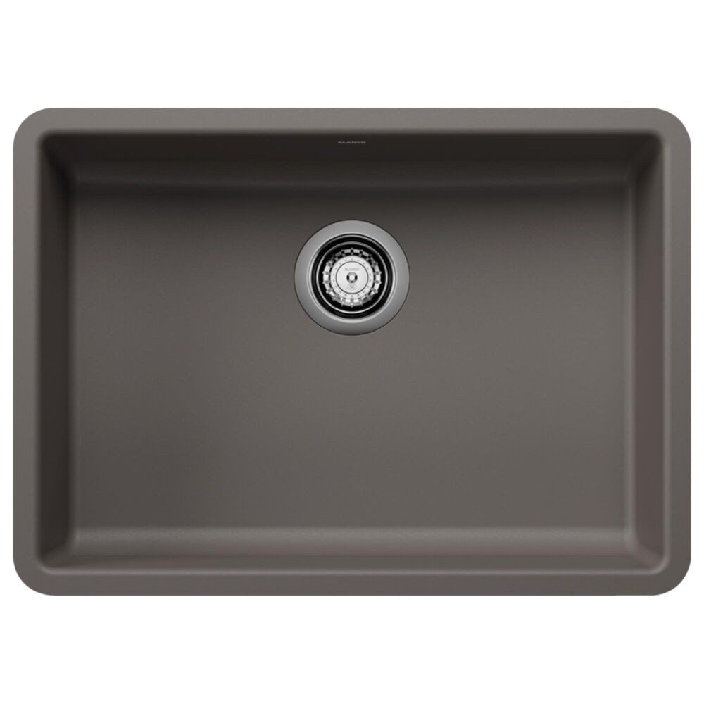 Blanco Precis 25" Single Bowl Kitchen Sink in Volcano Gray, , large