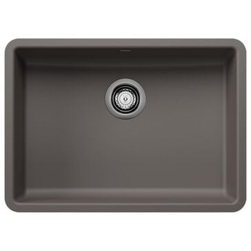 Blanco Precis 25" Single Bowl Kitchen Sink in Volcano Gray, , large