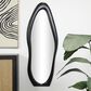 Maple and Jade 63" Wood Abstract Wavy Wall Mirror in Matte Black, , large