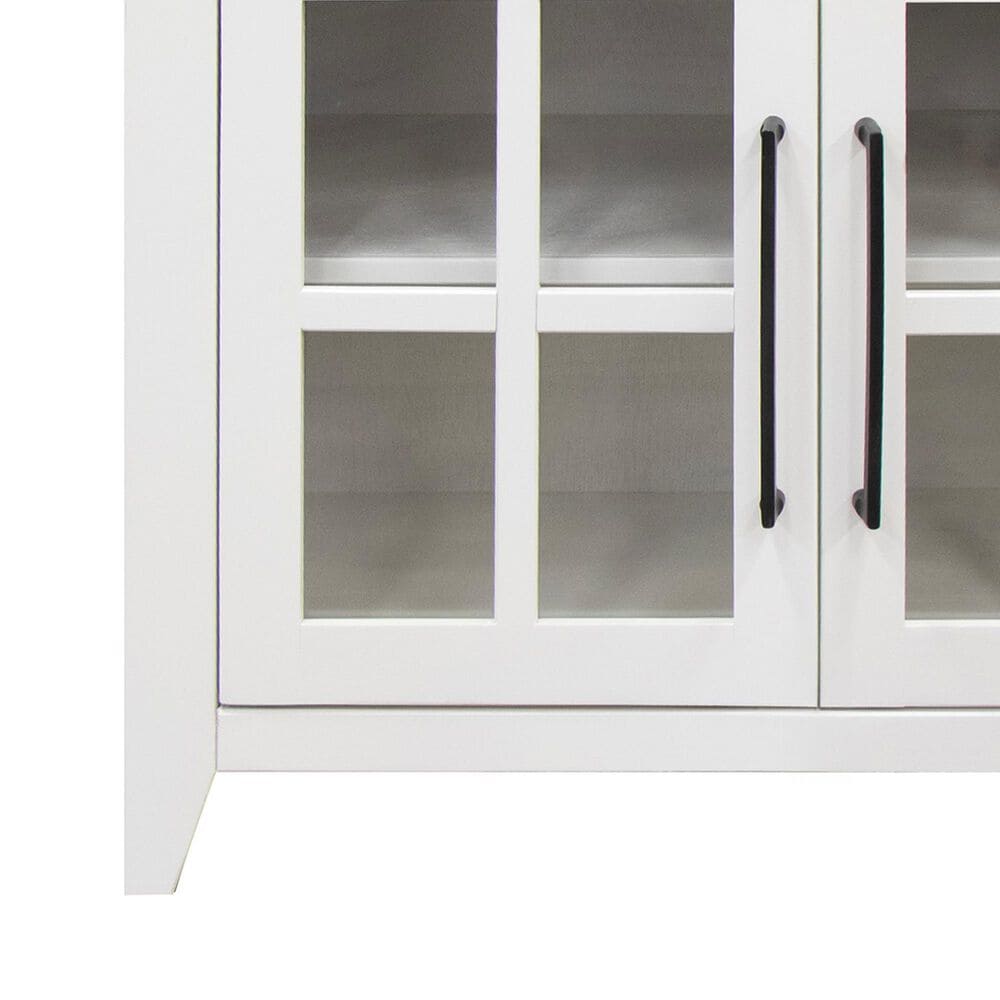 Legends Home Providence 96" TV Console in White and Bourbon, , large
