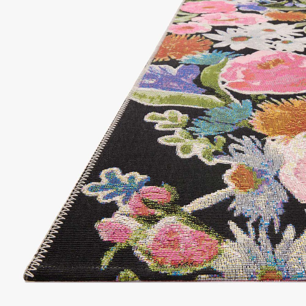 Loloi II Botanical 2&#39;5&quot; x 7&#39;8&quot; Black and Multicolor Runner, , large