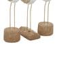 Maple and Jade 3-Piece Bird Decorative Sculpture Set in White and Tan, , large