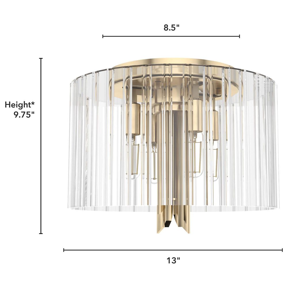 Hunter Gatz 4-Light Flush Mount in Alturas Gold, , large