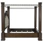 Ashley Maylee King Canopy Bed  in Dark Brown, , large