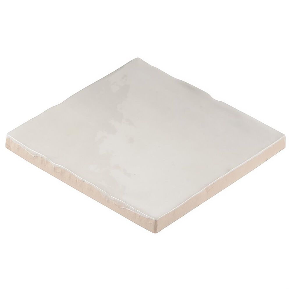 Soho Studio Serena White 4" x 4" Field Ceramic Tile, , large