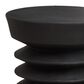 Hearth and Haven Outdoor Round Side Table with Coil-Inspired Pedestal Base in Black, , large